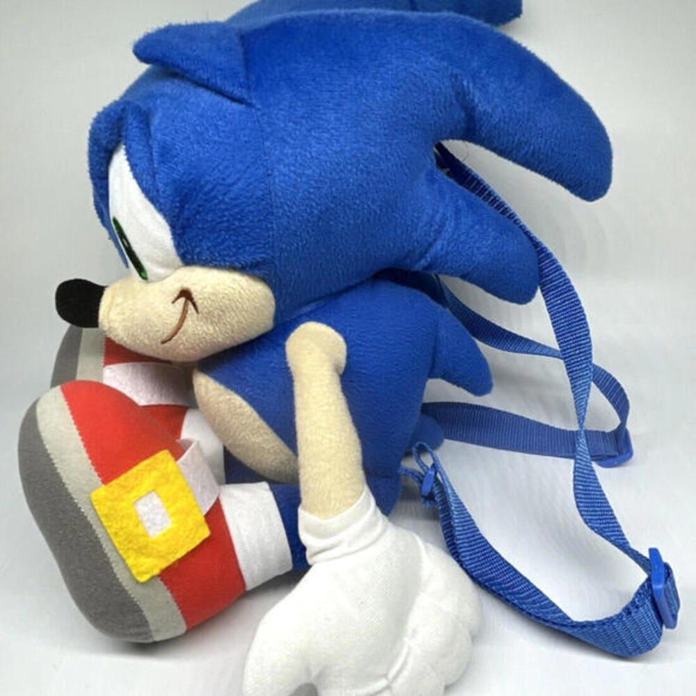 Sonic The Hedgehog 18" Plush Backpack with Adjustable Straps SEGA